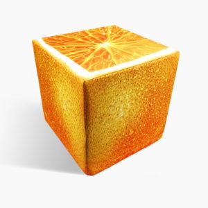 Orange cube seat